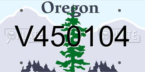 V450104 Oregon License Plate