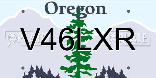 V46LXR Oregon License Plate