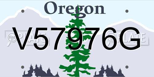V57976G Oregon License Plate