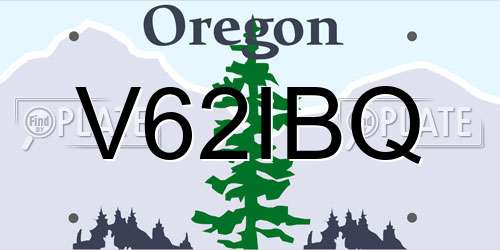 V62IBQ Oregon License Plate