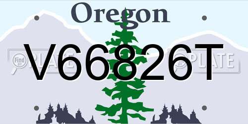 V66826T Oregon License Plate