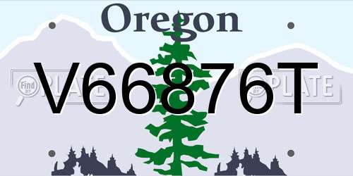 V66876T Oregon License Plate