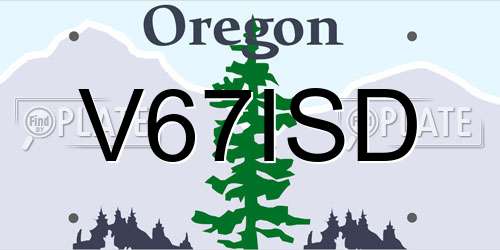 V67ISD Oregon License Plate