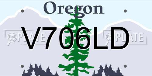 V706LD Oregon License Plate