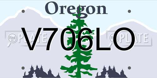 V706LO Oregon License Plate