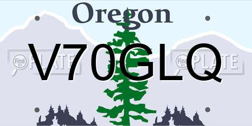 V70GLQ Oregon License Plate
