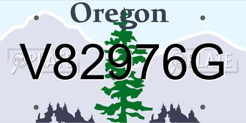 V82976G Oregon License Plate