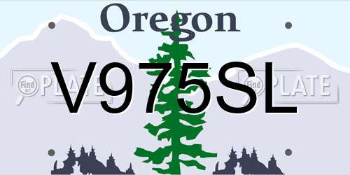 V975SL Oregon License Plate