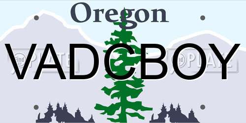 VADCBOY Oregon License Plate