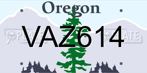 VAZ614 Oregon License Plate