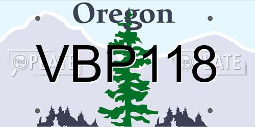 VBP118 Oregon License Plate