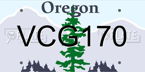 VCG170 Oregon License Plate