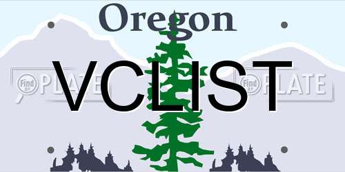 VCLIST Oregon License Plate