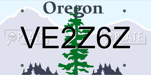 VE2Z6Z Oregon License Plate