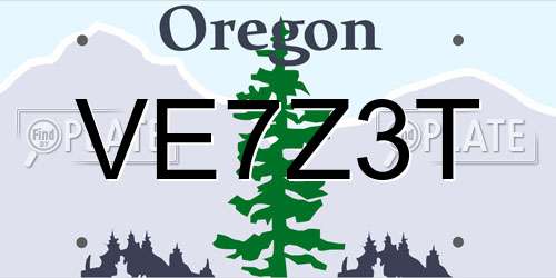 VE7Z3T Oregon License Plate