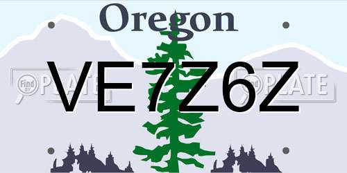 VE7Z6Z Oregon License Plate