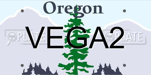 VEGA2 Oregon License Plate