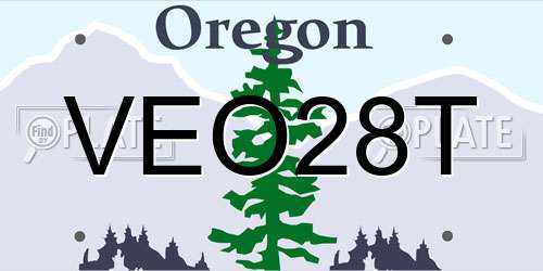 VEO28T Oregon License Plate