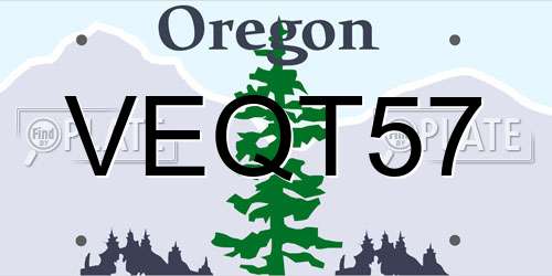 VEQT57 Oregon License Plate
