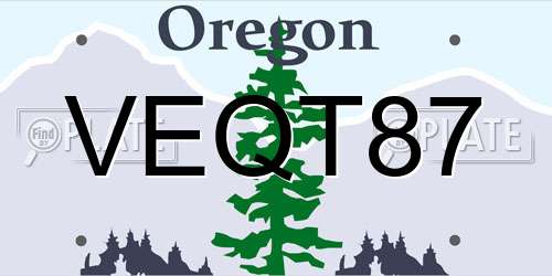 VEQT87 Oregon License Plate