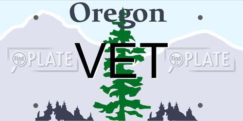 VET Oregon License Plate