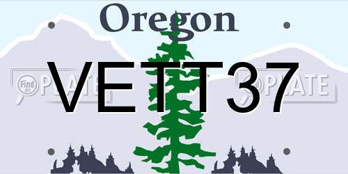 VETT37 Oregon License Plate