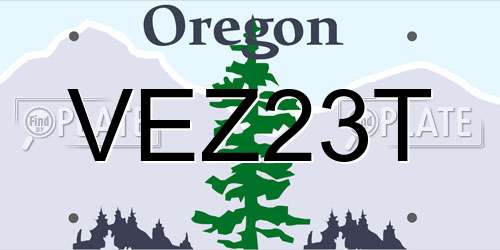 VEZ23T Oregon License Plate