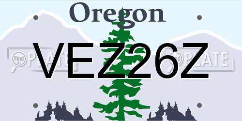 VEZ26Z Oregon License Plate