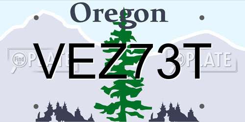 VEZ73T Oregon License Plate