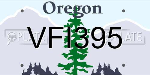 VFI395 Oregon License Plate