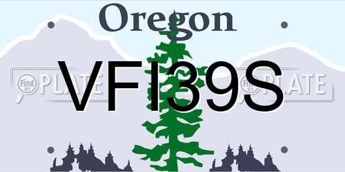 VFI39S Oregon License Plate