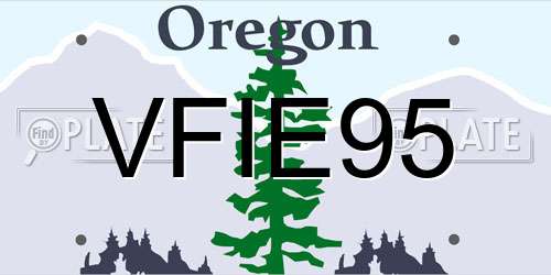 VFIE95 Oregon License Plate