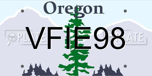 VFIE98 Oregon License Plate