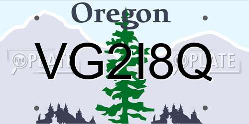 VG2I8Q Oregon License Plate