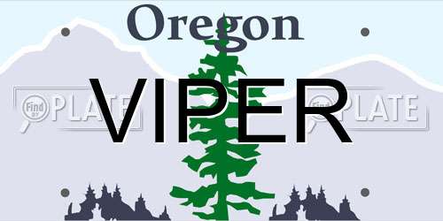 VIPER Oregon License Plate