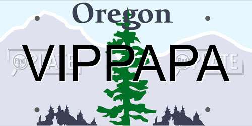 VIPPAPA Oregon License Plate