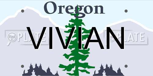 VIVIAN Oregon License Plate