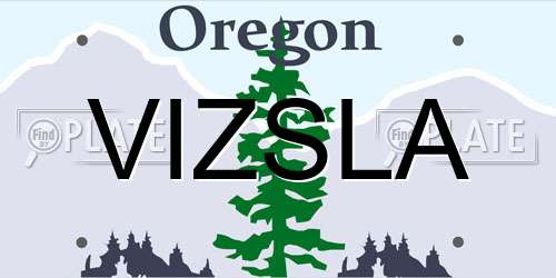 VIZSLA Oregon License Plate