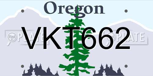 VKT662 Oregon License Plate