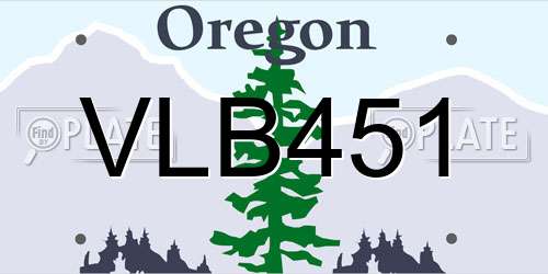 VLB451 Oregon License Plate