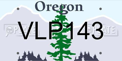VLP143 Oregon License Plate
