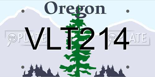 VLT214 Oregon License Plate