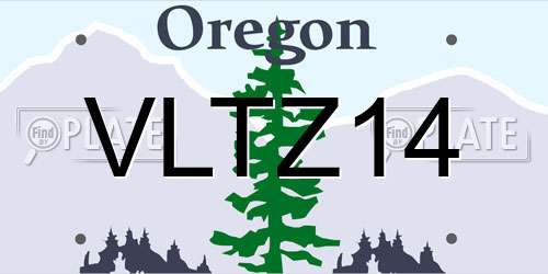 VLTZ14 Oregon License Plate