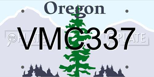 VMC337 Oregon License Plate
