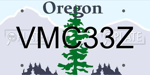 VMC33Z Oregon License Plate