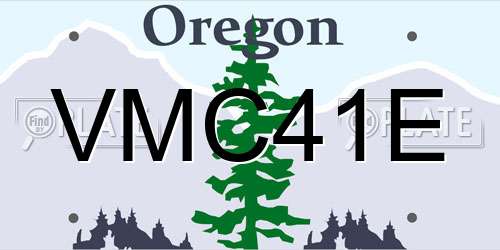 VMC41E Oregon License Plate