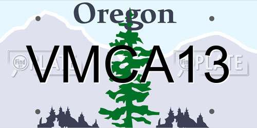 VMCA13 Oregon License Plate