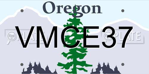 VMCE37 Oregon License Plate