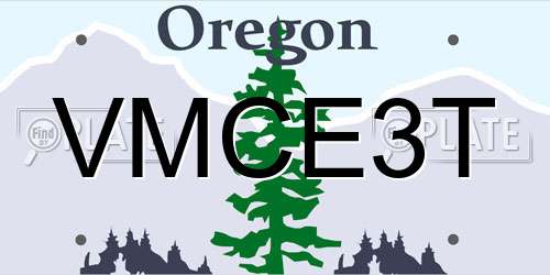 VMCE3T Oregon License Plate