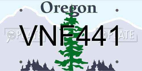 VNF441 Oregon License Plate